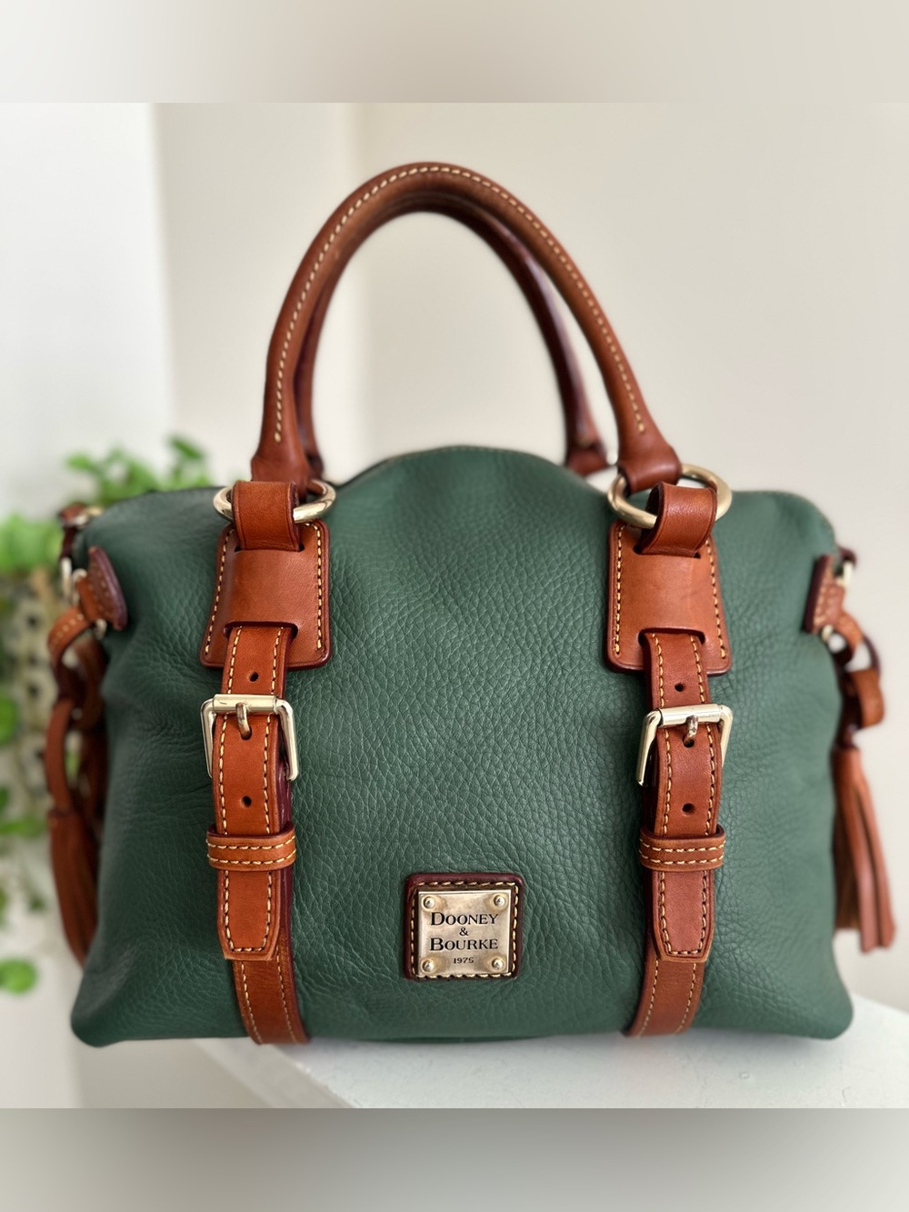 Dooney & Bourke Bristol Satchel in Ivy Green - Picture 11 of 16